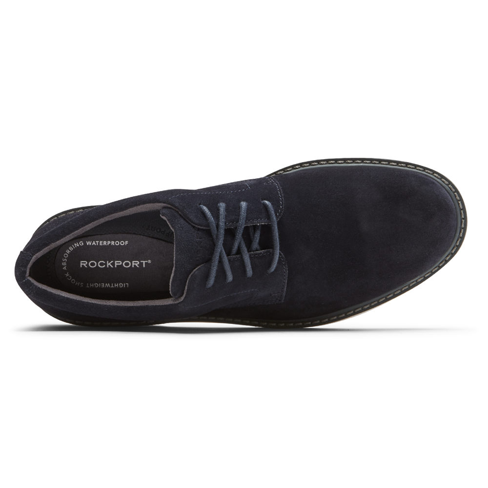 Rockport Oxfords Herr Marinblå - Charlee Waterproof Plain Toe - RNWGQ0671